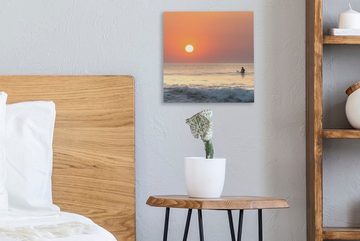 OneMillionCanvasses® Leinwandbild Meer - Surfen - Sonne, (1 St), Leinwand Bilder für Wohnzimmer Schlafzimmer