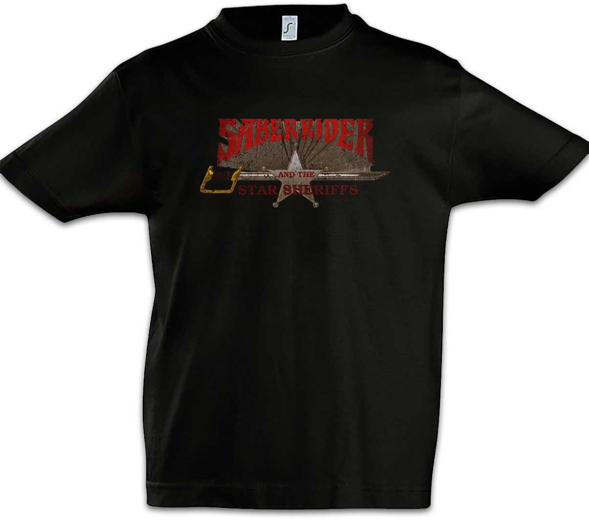 Print-Shirt Saber Rider & The Star Sheriffs II Kinder T-Shirt Sei Jushi Bismark