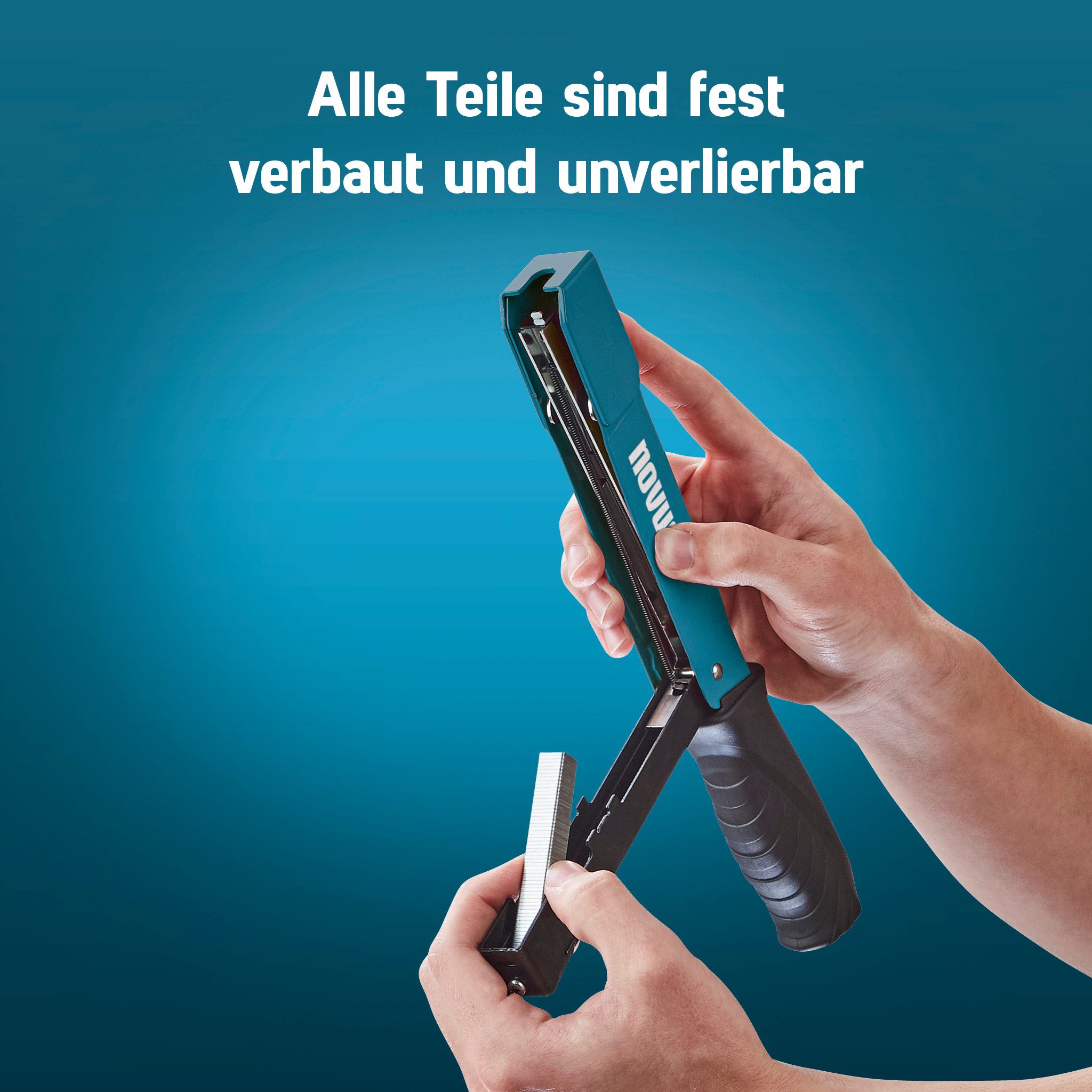 Novus Tools Hammertacker, (J-033, für 610 mm Flachdrahtklammern Typ G), Für Folien, 030-0452