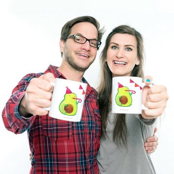 Mr. & Mrs. Panda Kinderbecher Avocado Party Zeit - Weiß - Geschenk, Bruchfeste Tasse, Glücklich, Ki, Kunststoff, Förderung der Selbstständigkeit