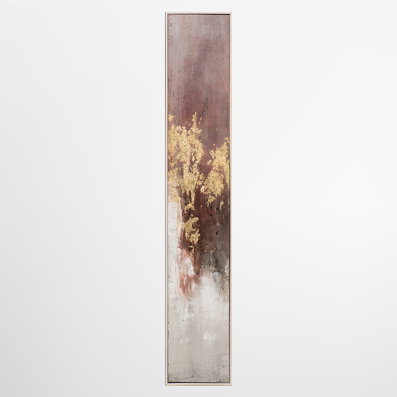ArtUniverse Gemälde Schlanke Variation von Gold und Rose 27 x 152 cm, Abstrakt