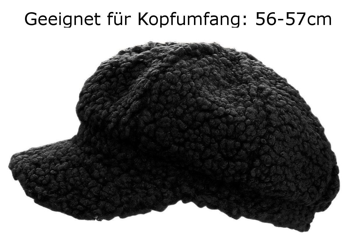 dy_mode Ballonmütze Schirmmütze Damen Unifarbe Ballonmütze Flauschige Kappe günstig online kaufen