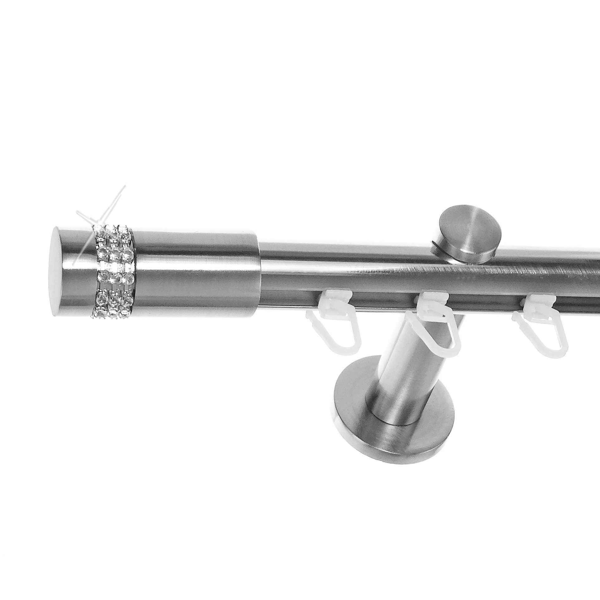 BASIT Gardinenstange Innenlauf Edelstahloptik 20mm mit günstig online kaufen