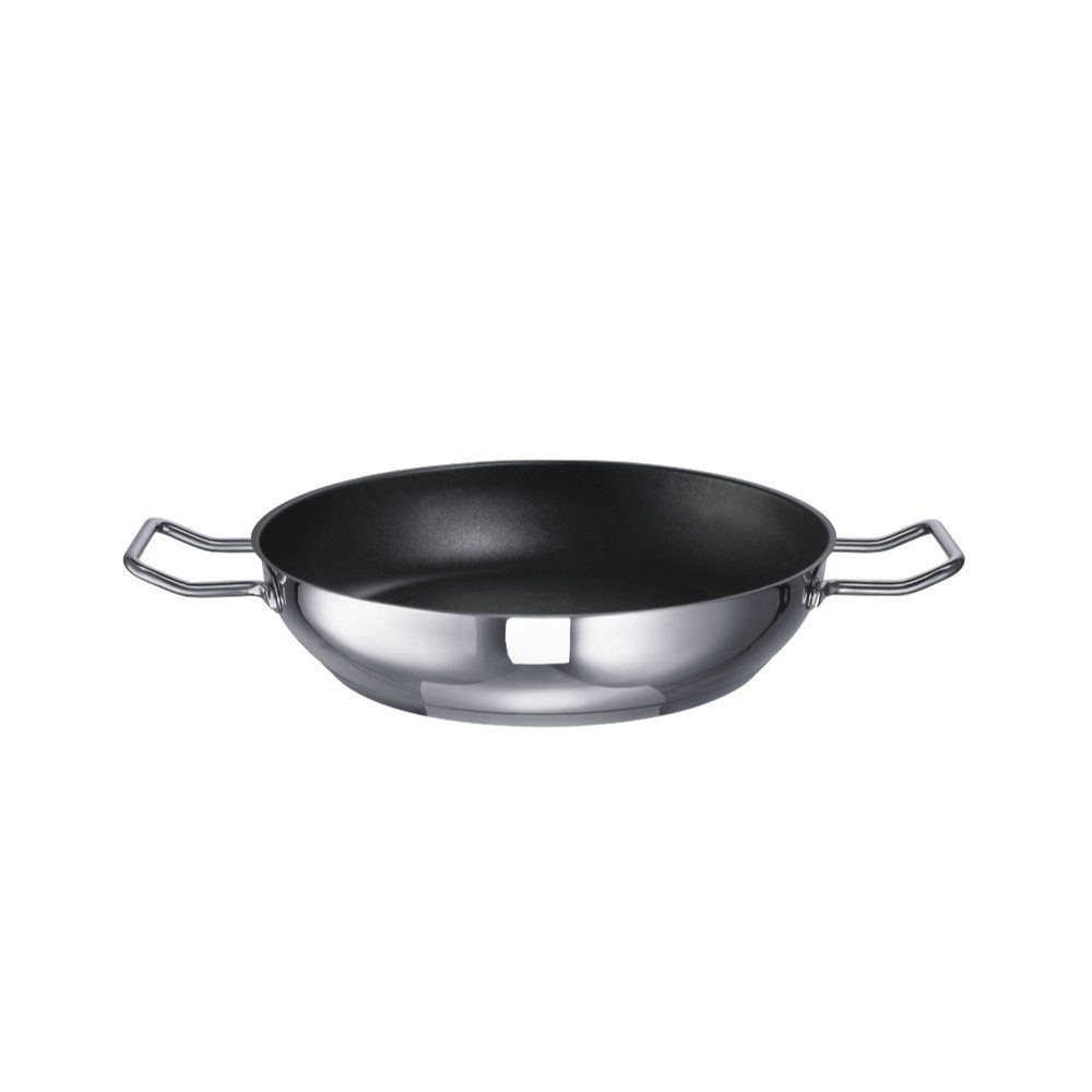 SCHULTE-UFER Schmorpfanne DIAMAS PRO, Edelstahl (Einzelartikel, 1 x Schmorpfanne), Ø 24 cm, Induktionsgeeignet