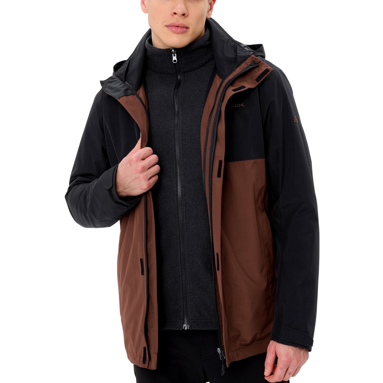 VAUDE 3-in-1-Funktionsjacke Men Rosemoor 3in1 Jacket mit Stehkragen & Kapuze – Bild 4 von 5