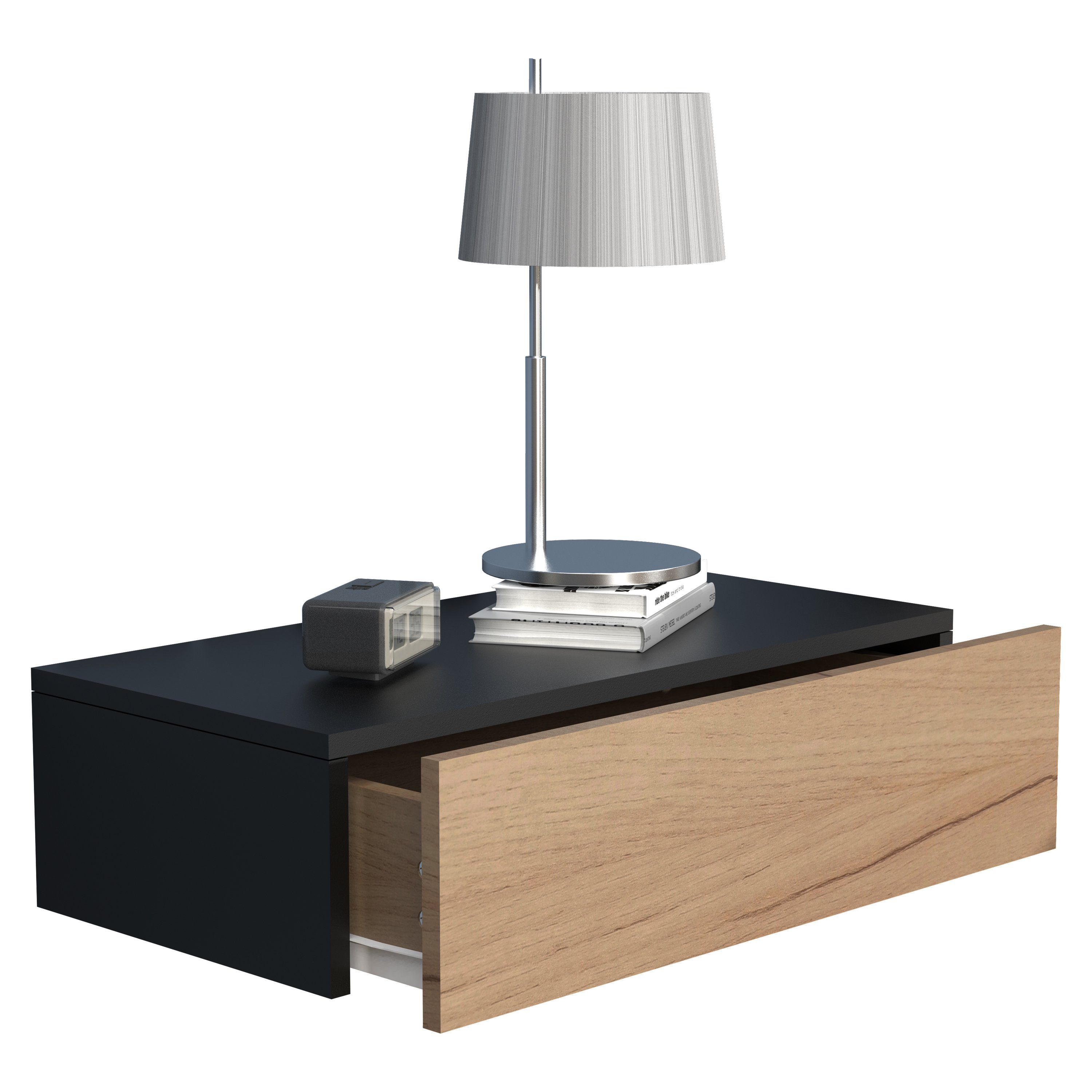 VCM Nachttisch Holz Wandschublade Wand Hänge günstig online kaufen