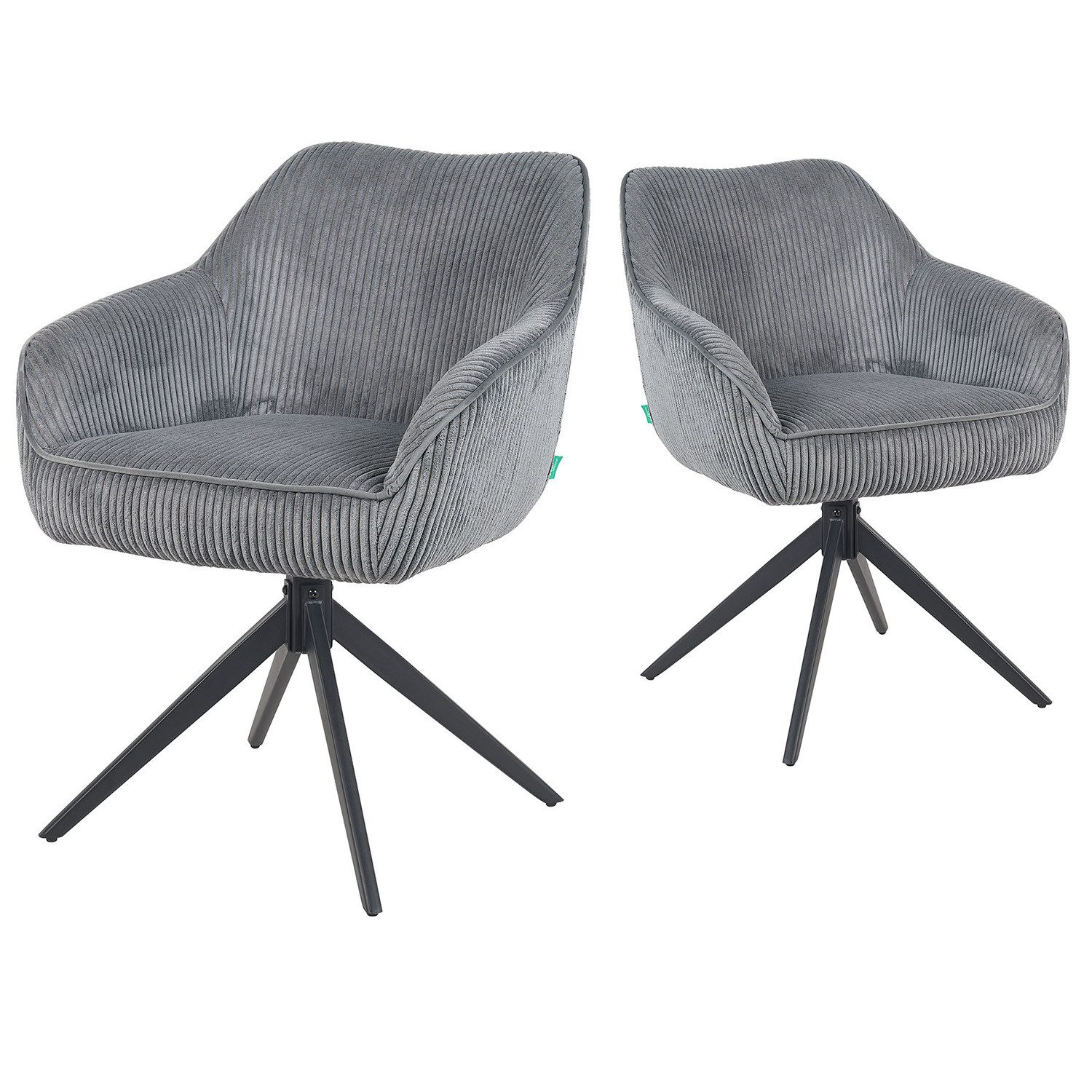 DUBI Möbel Polsterstuhl Mika-Kian 2er-Set, Federkern, günstig online kaufen