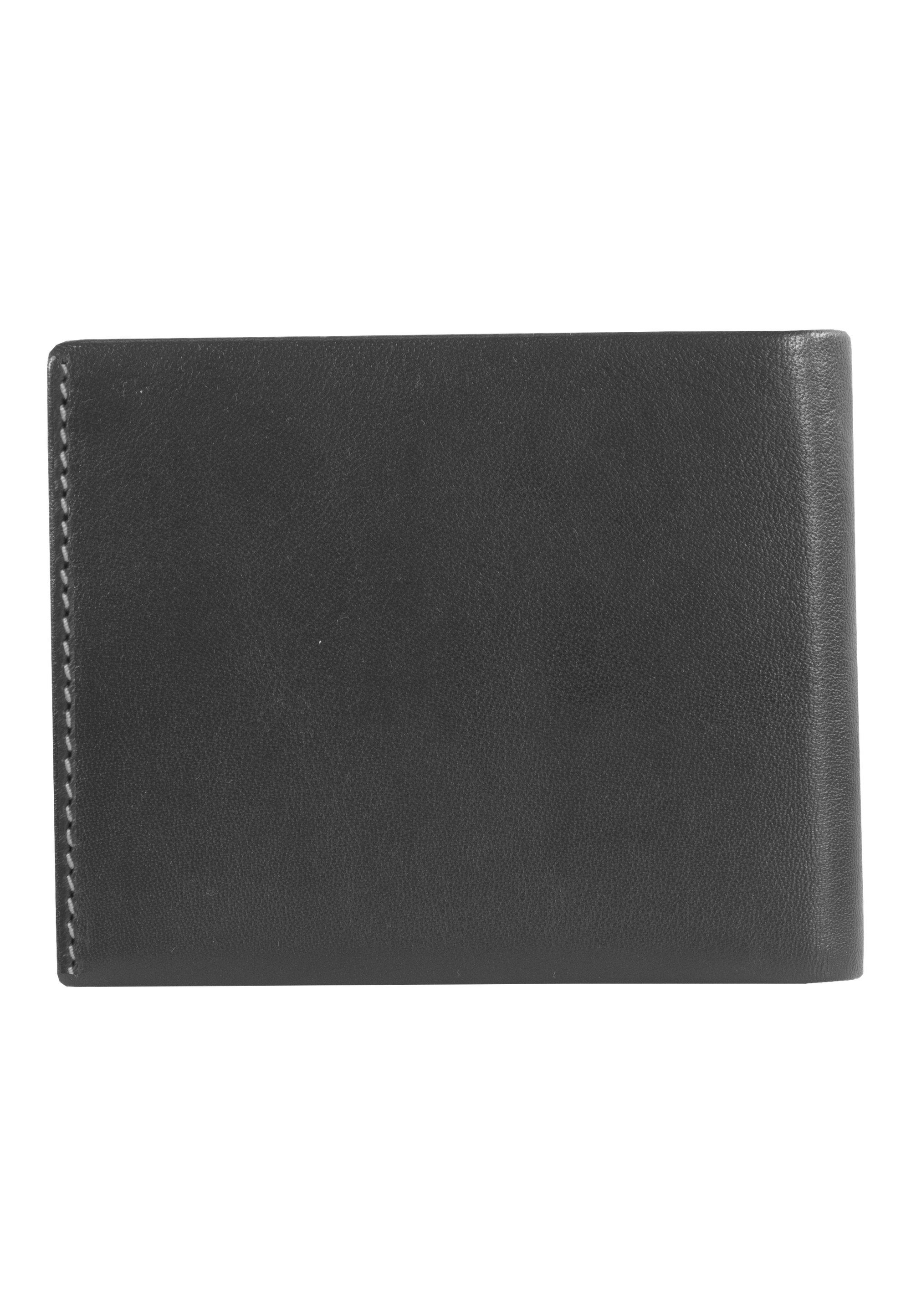 schwarz Brieftasche praktischer Büffel Braun Aufteilung HENRY, mit