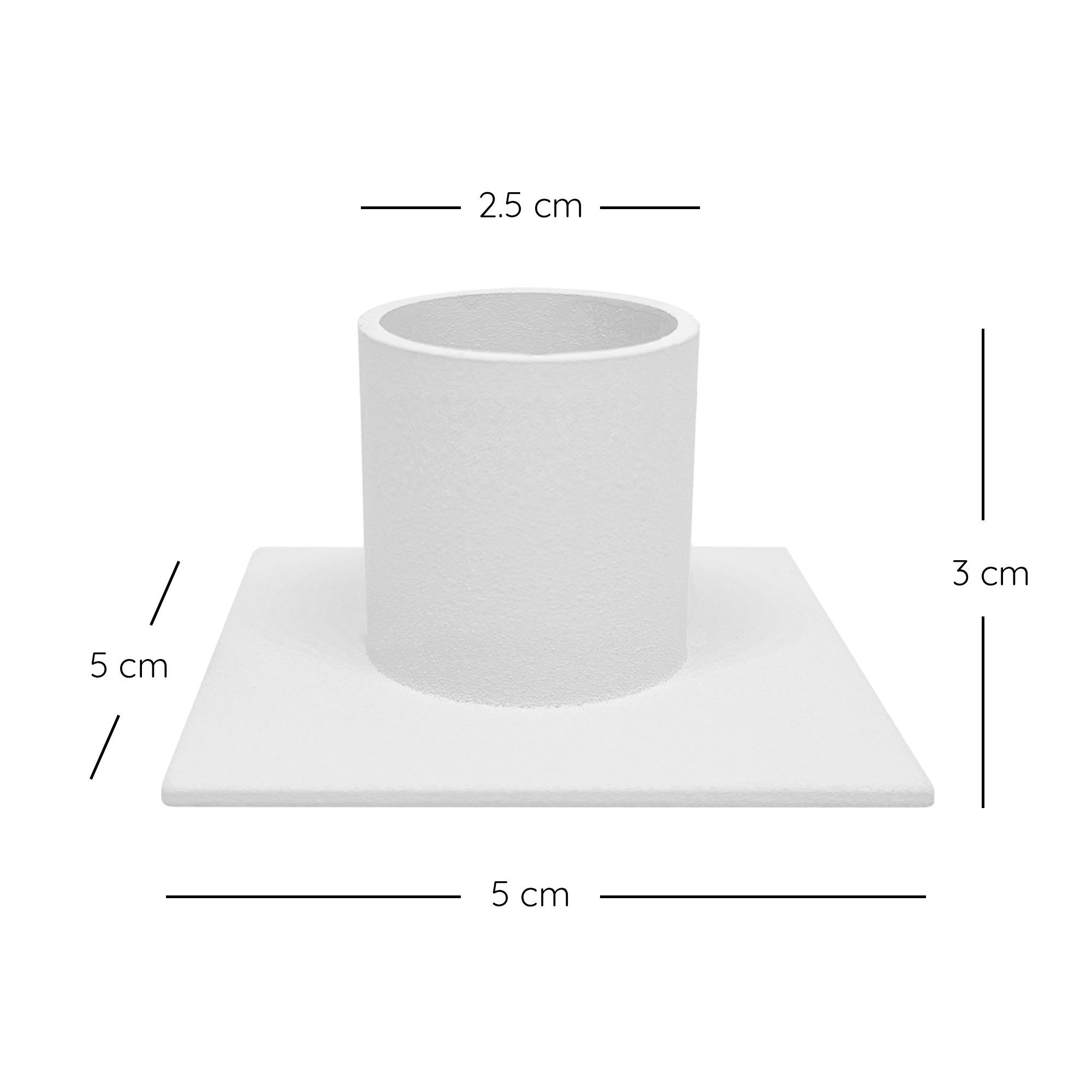 heimzeit Tischkerzenhalter Kerzenhalter für Stabkerzen 25 mm (Set, 4 Stück), Stabkerzenhalter Tisch