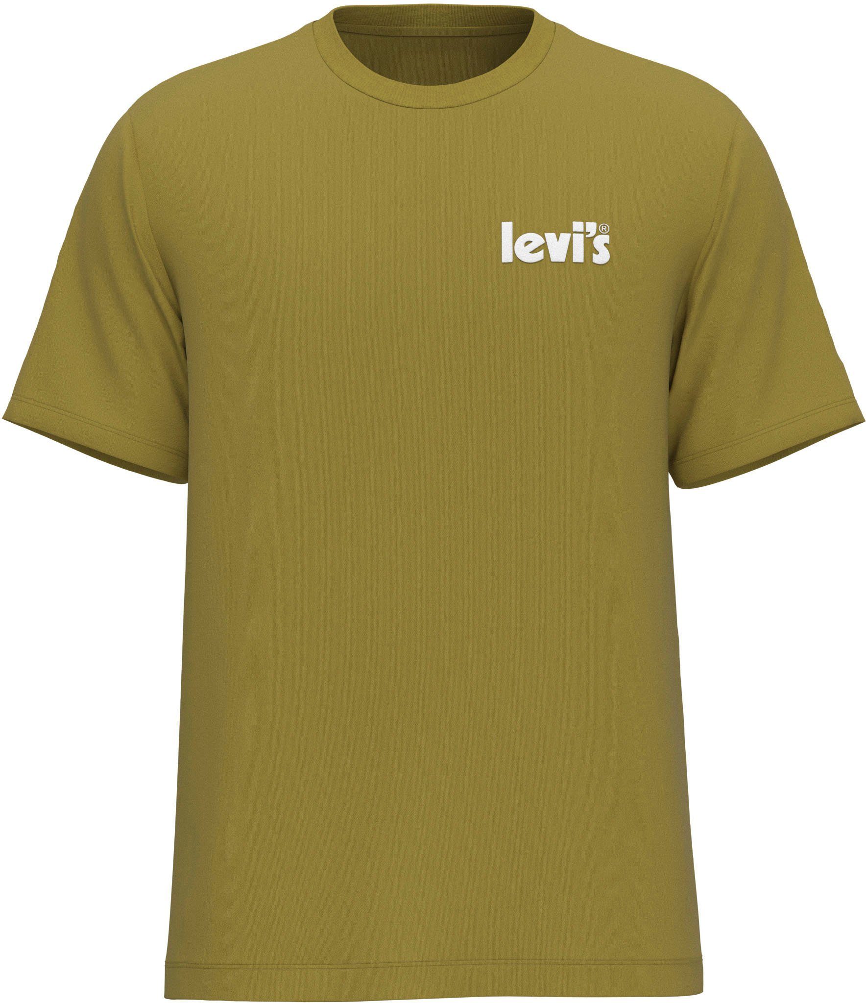 Levi's® Plus Rundhalsshirt BIG SS RELAXED FIT TEE mit Logoprint senffarben