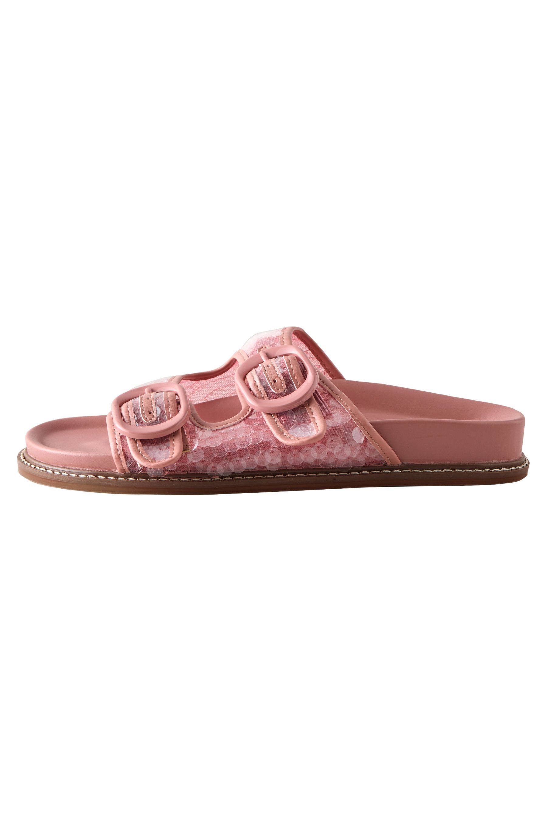Next Forever Comfort® Sandalen mit Fußbett Pailletten Sandale