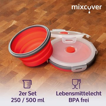 Kochbesteck-Set mixcover faltbare Frischhaltedosen Set mit Deckel aus Silikon Bentobox