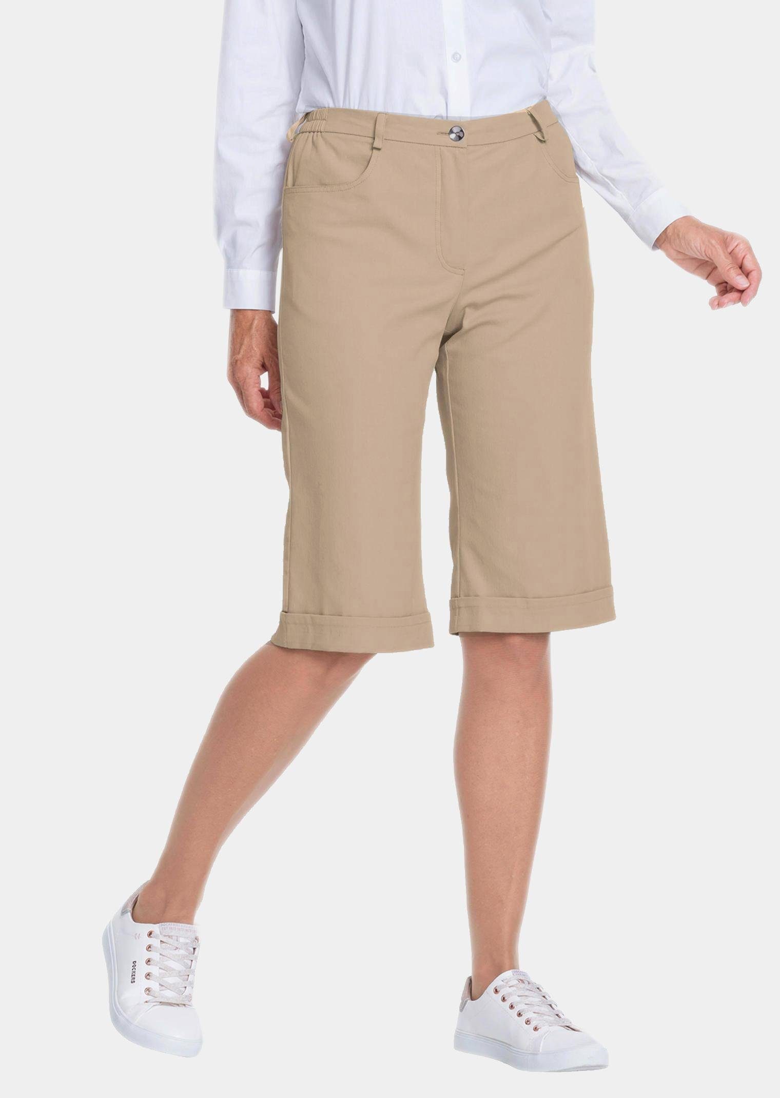 GOLDNER 7/8-Caprijeans Kurzgröße: Sportliche Bermuda-Jeanshose Carla