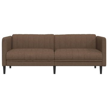 vidaXL Sofa Sofa 3-Sitzer Braun Stoff