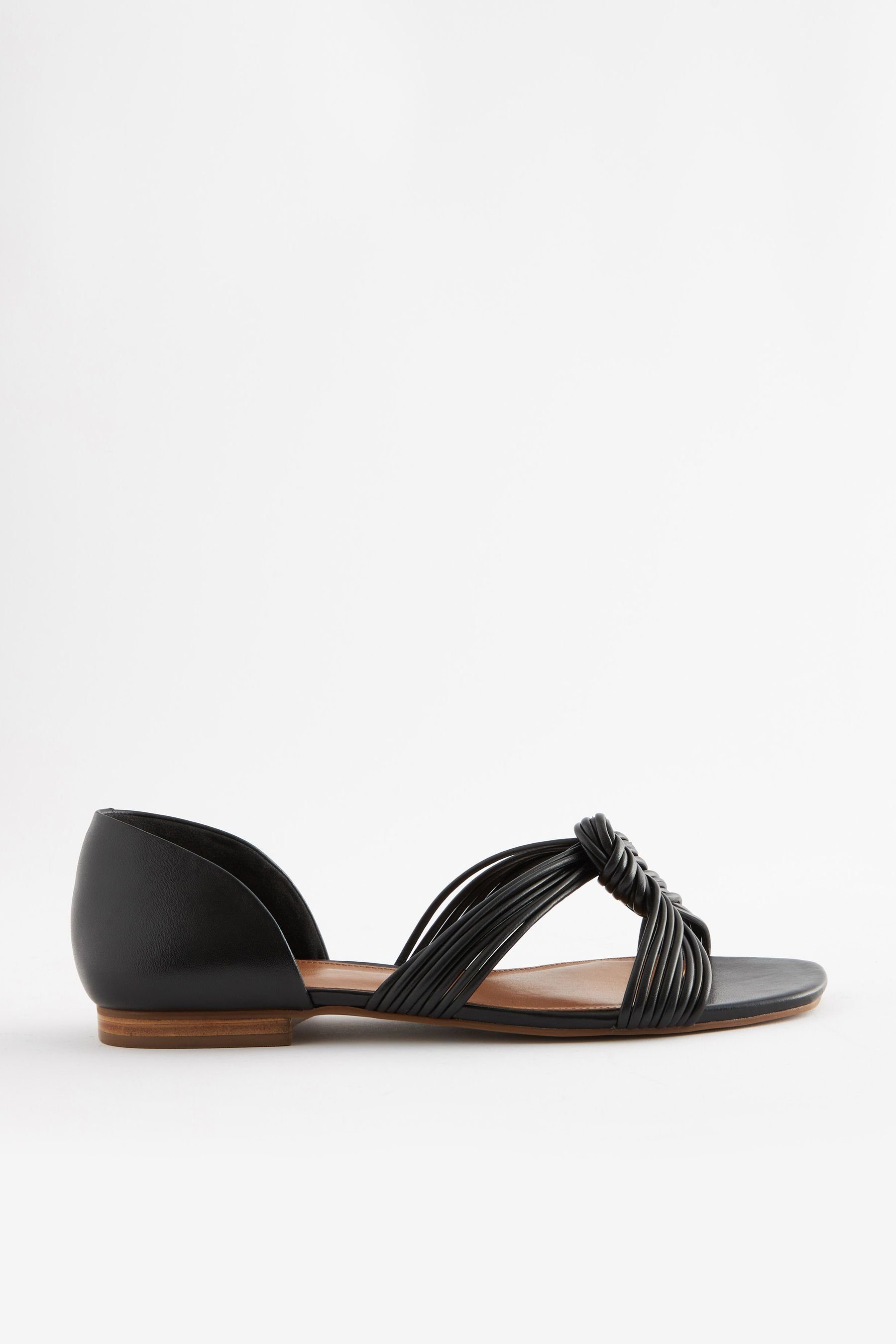 Next Signature Flacher Lederschuh mit Knoten Sandale (1-tlg)