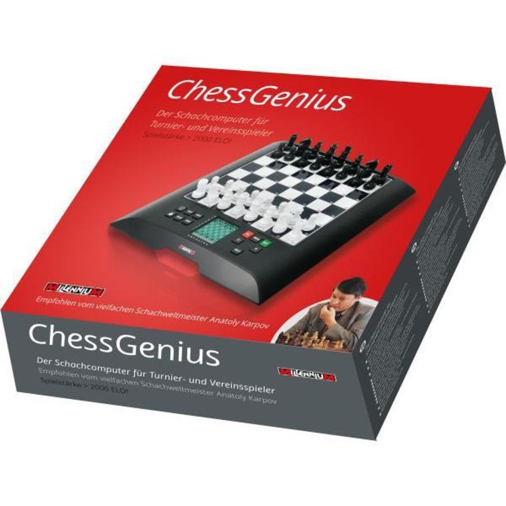 Millennium Spiel, Schachcomputer ChessGenius Schach Anfänger Schachschule elektronisch Turnierspieler Schachbrett M810