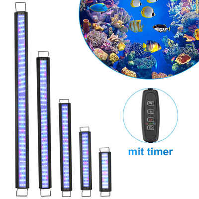 Bettizia LED Aquariumleuchte 10-45W LED Aquarium mit timer Aufsetzleuchte Vollspektrum RGB 30-130cm, 18W