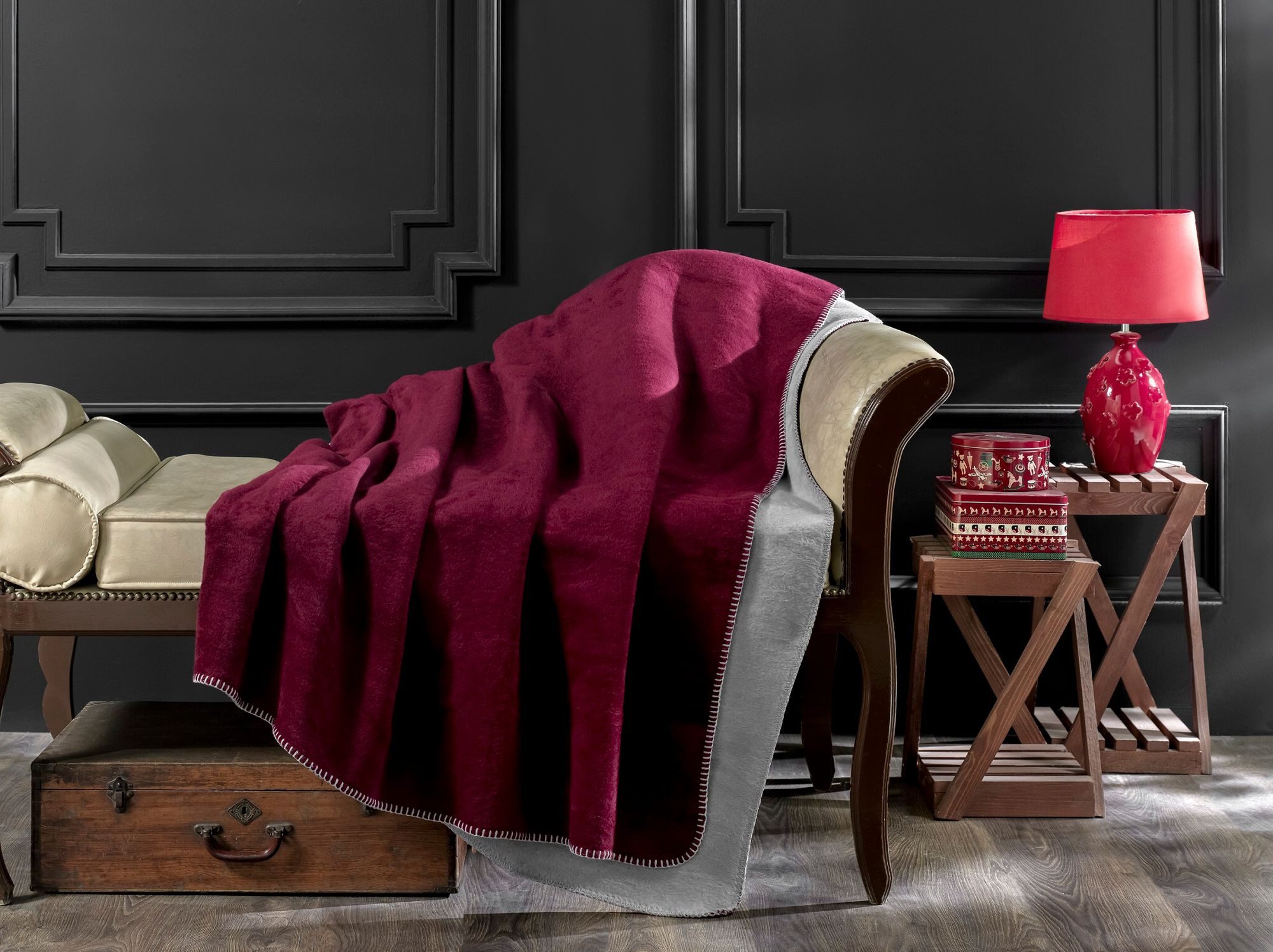 Wohndecke Doubleface Wohndecke Kuscheldecke 2 farbig 150 x 200 cm, KK