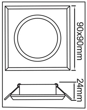 TRANGO Einbauleuchte, 3er Set 6729(S)-03AK *CRYSTAL* Einbaustrahler aus handgeschliffenem satiniertem Echtglas & Alu inkl. 3x GU10 Lampenfassung direkt 230V für LED Leuchtmittel - Einbauleuchte, Einbauspots, Deckenleuchte, Deckenspots, Badleuchte, Deckenlampe