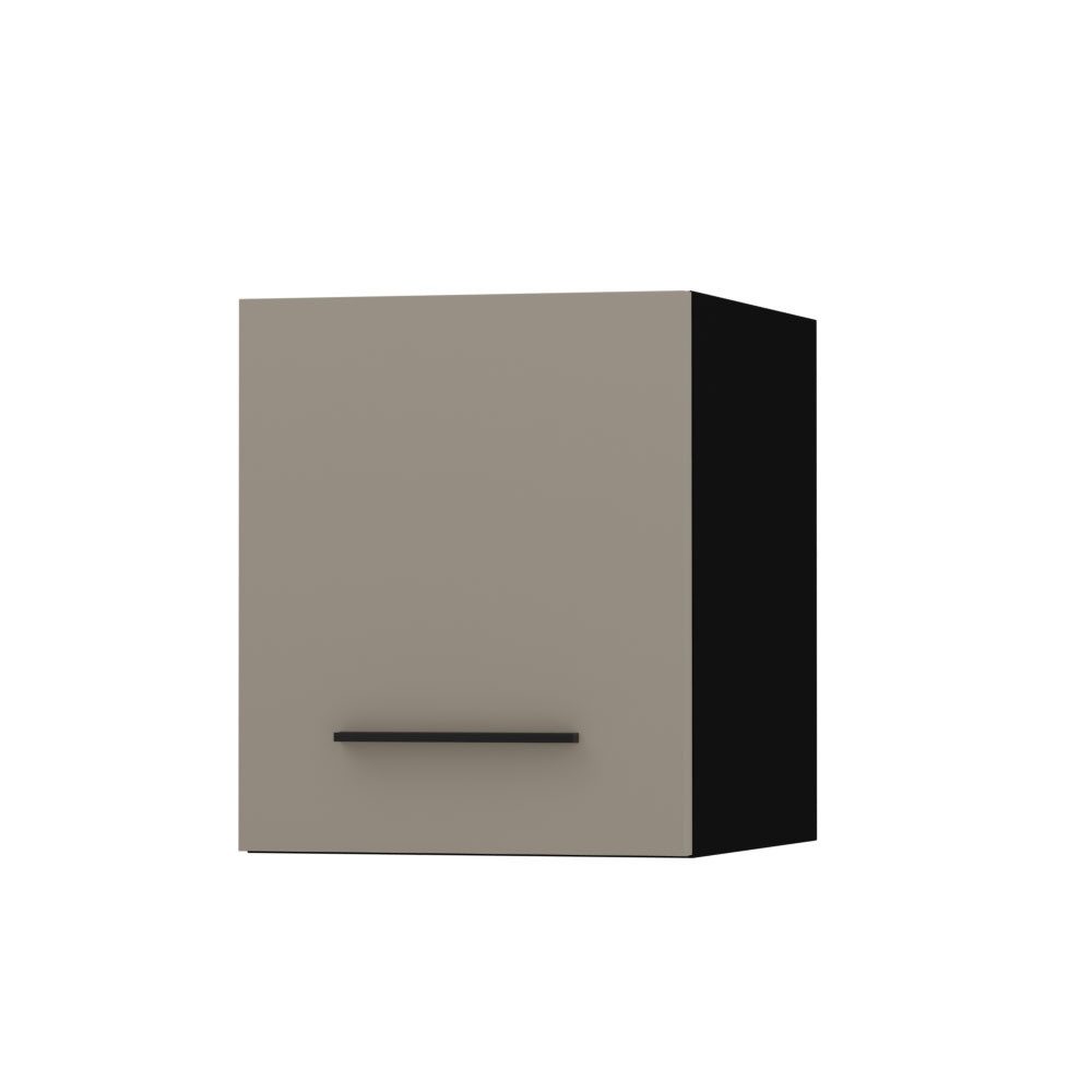 Feldmann-Wohnen Klapphängeschrank Bonn (W4B/30, 1 Klappe, innen 1 Fach, 1-St., moderne Optik, MDF Fronten) schwarz / stone grey matt