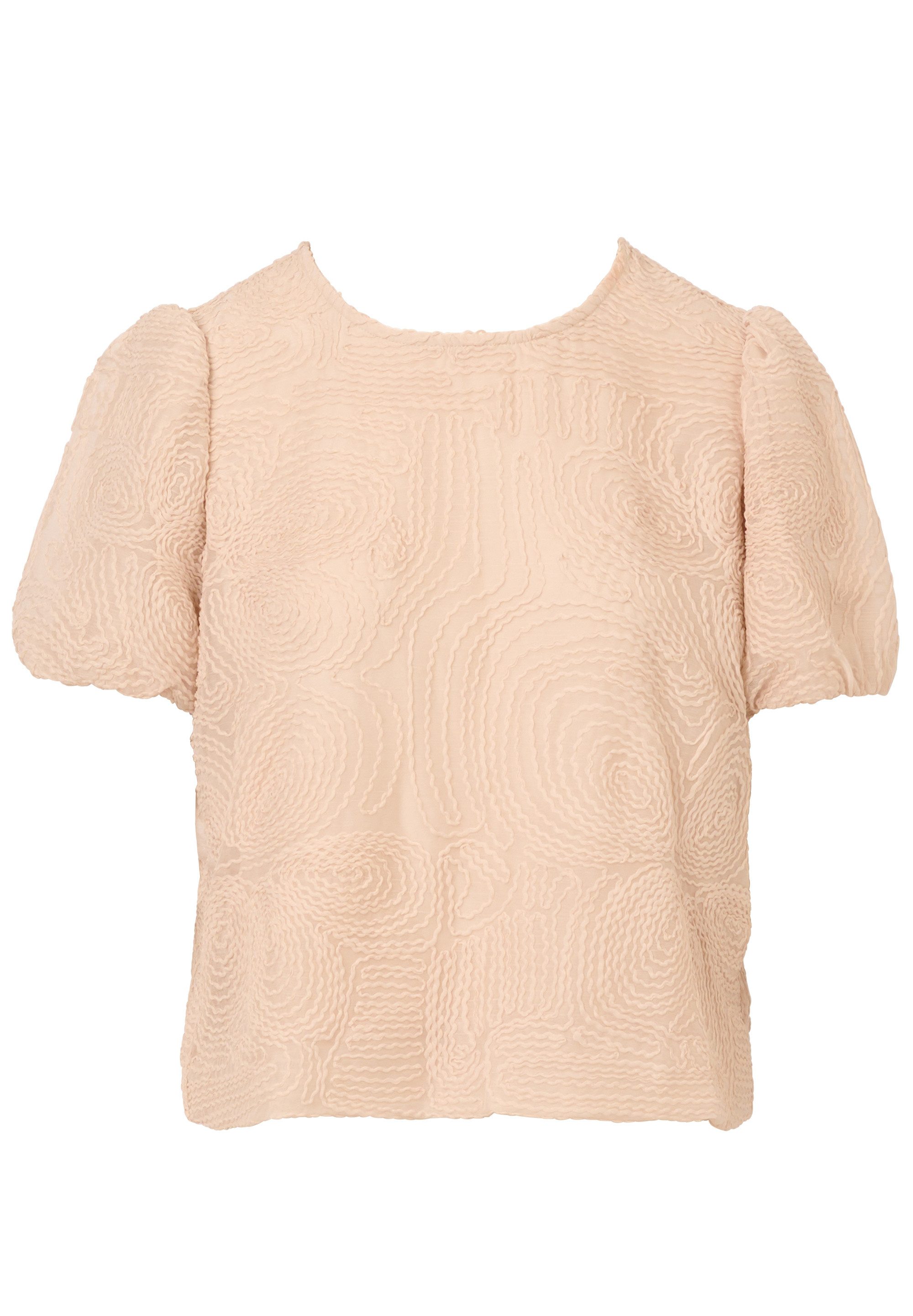 Adrianna Papell Kurzarmbluse Allover Squiggle Embroidery günstig online kaufen