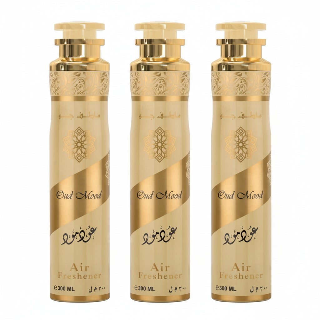 Lattafa Raumduft Oud Mood SET Lufterfrischer 3x300ml (3-St., 3x300ml)