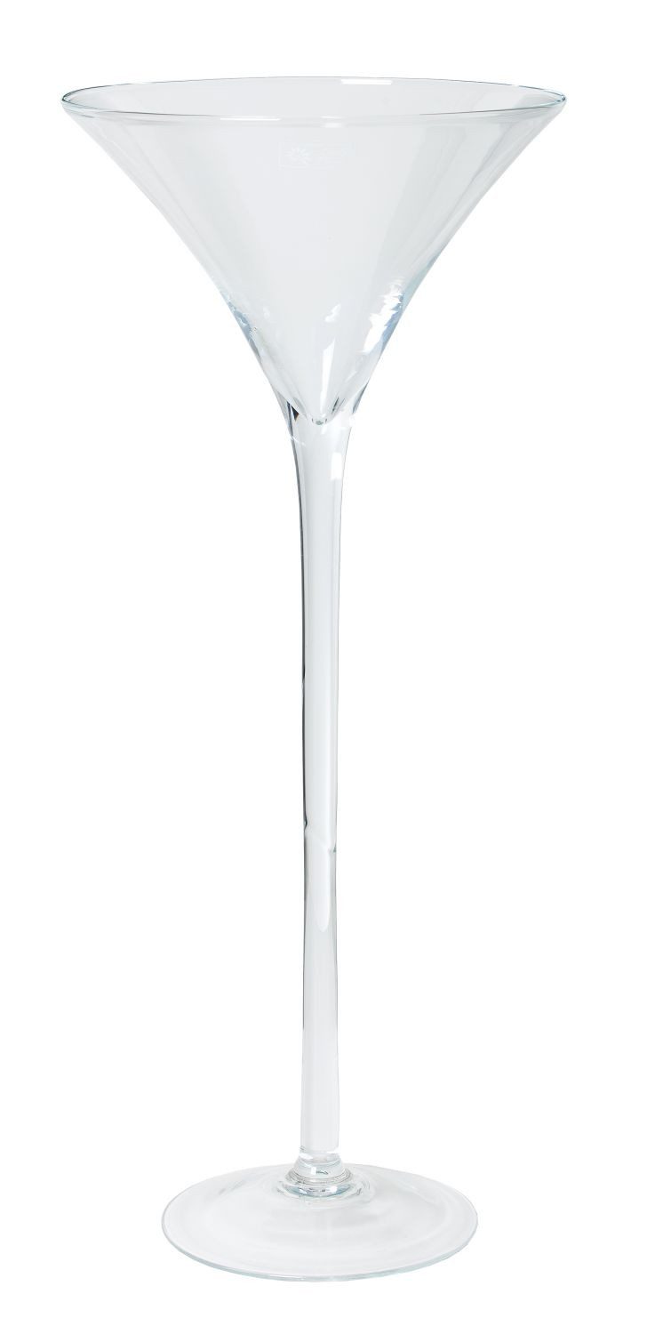 INNA-Glas Cocktailglas Martiniglas Ivana auf Standfuß, Trichter - rund, klar, 70cm, Ø 30cm, Glas
