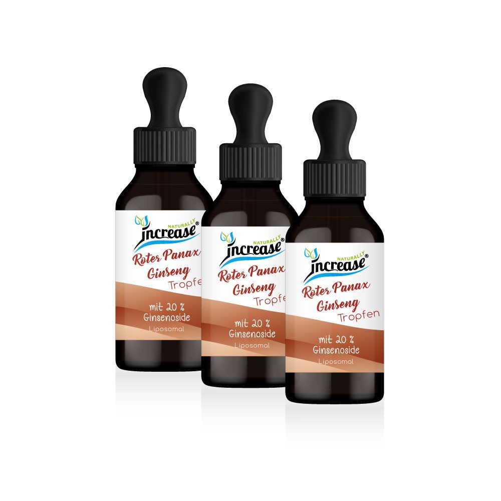 increase NATURALLY Nimm 3, zahl 2 Liposomaler Roter Panax Ginseng 2000mg pro Tag Tropfen, 180 ml