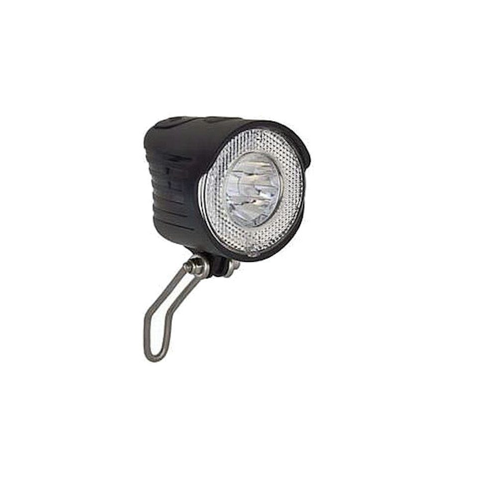 Büchel Fahrradbeleuchtung LED Scheinwerfe Batterie 20 Lux City Batterie Edelstahlhalter StVZO