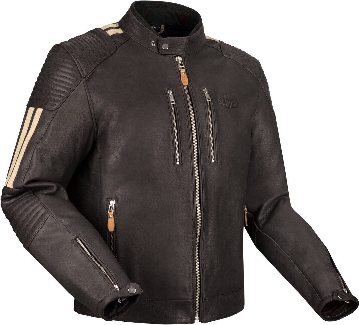 Segura Motorradjacke Orion wasserdichte Motorrad Lederjacke Ellenbogenprotektoren enthalten,herausnehmbares Innenfutter,Schul