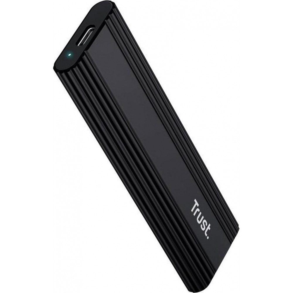 Trust Festplatten-Gehäuse 25806 USB Type-C M.2 Festplattengehäuse Schwarz