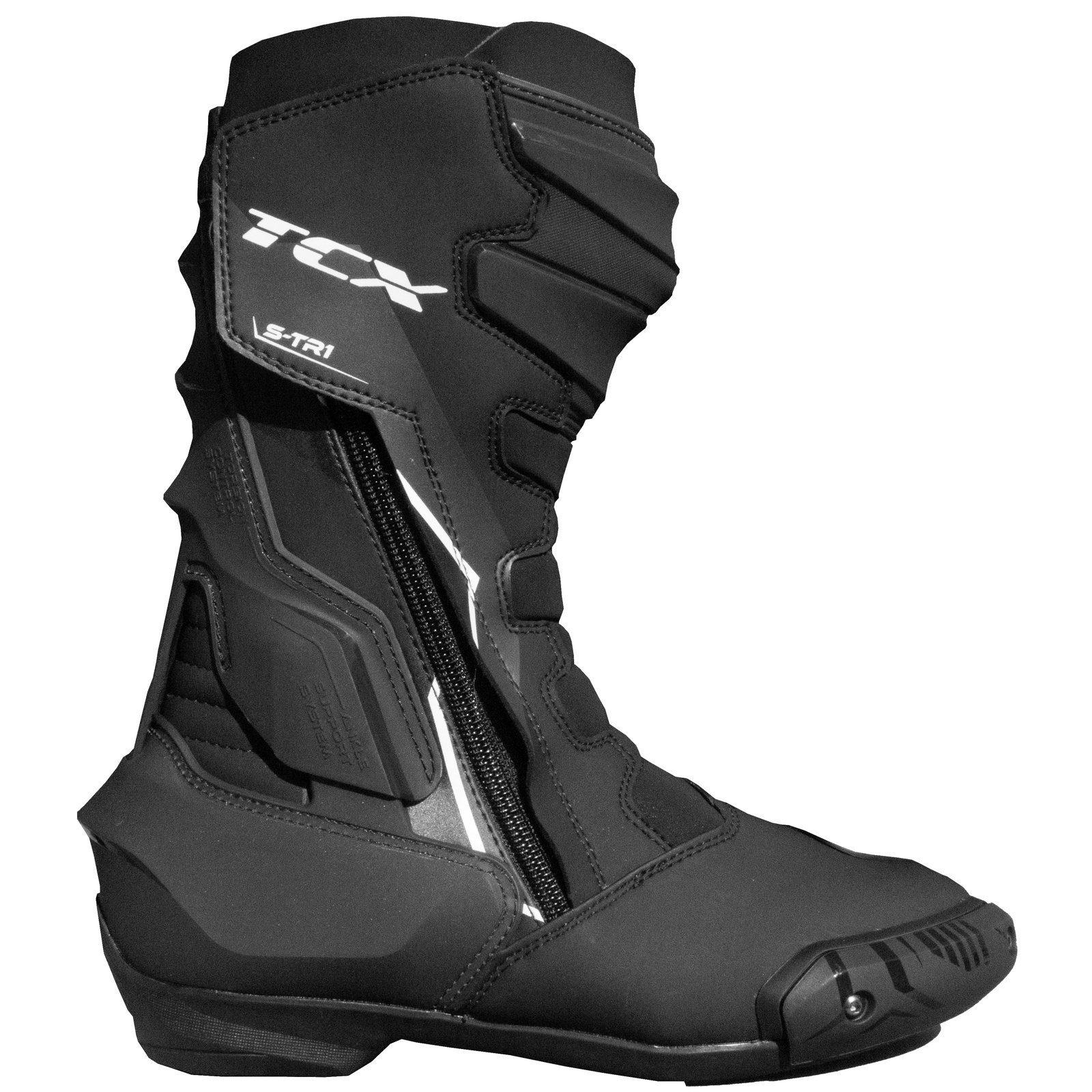 TCX TCX S-TR1 Motorradstiefel Damen schwarz / weiß Motorradstiefel (Packung, Antistatische und Öl- und Benzinfeste Sohle) motorradstiefel damen
