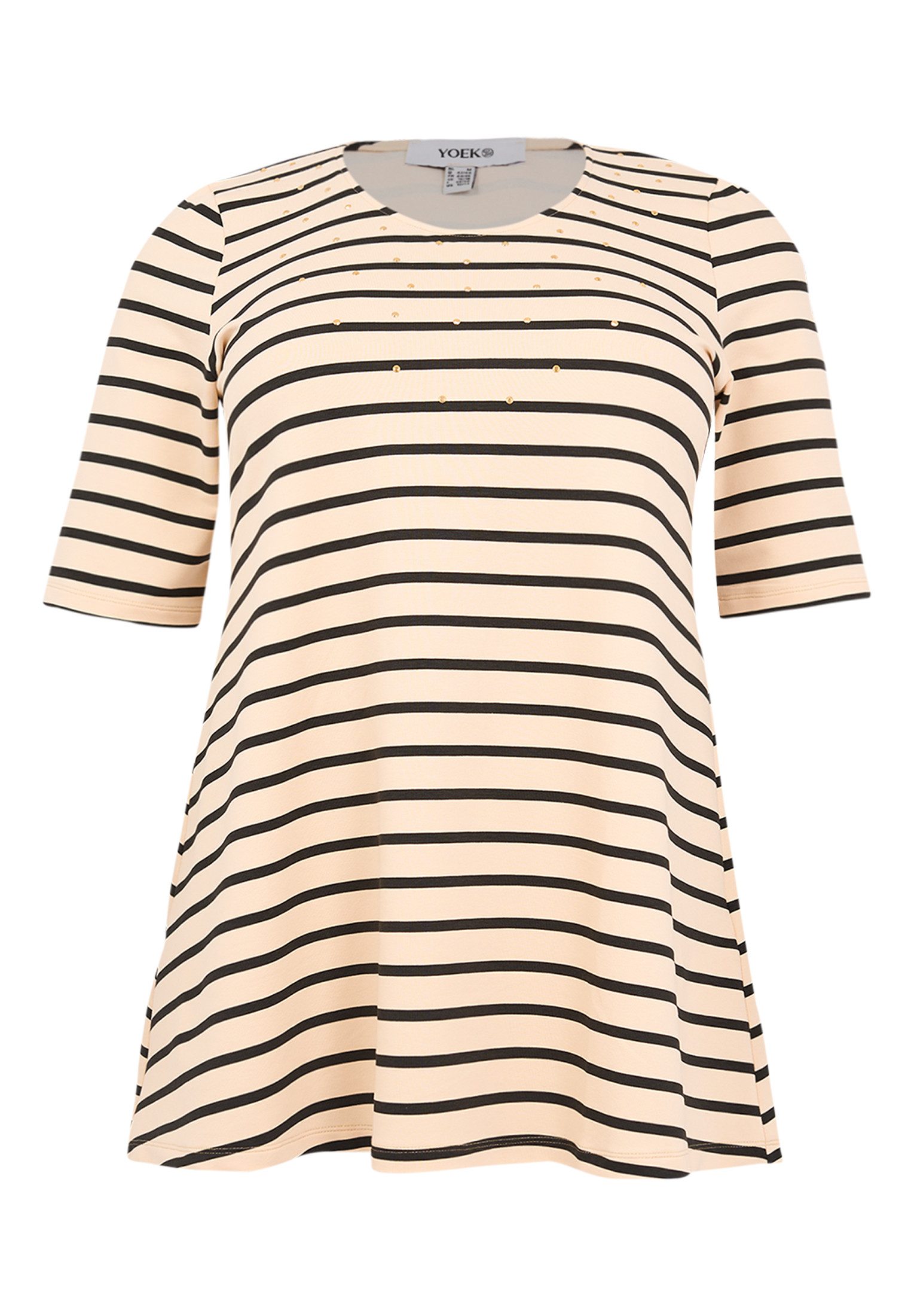 YOEK Tunika Damen Tunika mit Streifendruck