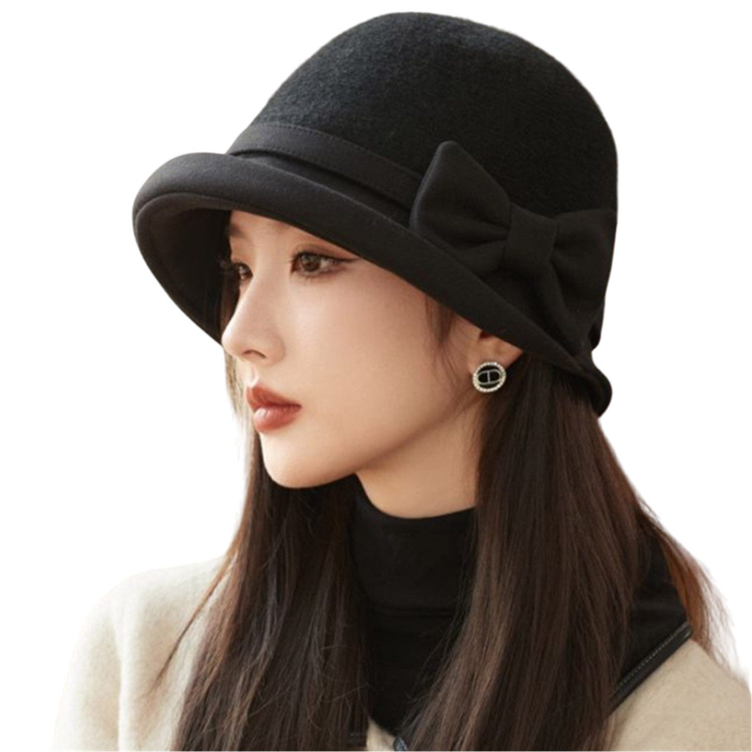 Refttenw Fischerhut DamenFischerhut,Trendiger Bucket Hat mit Krempe,warm ha günstig online kaufen