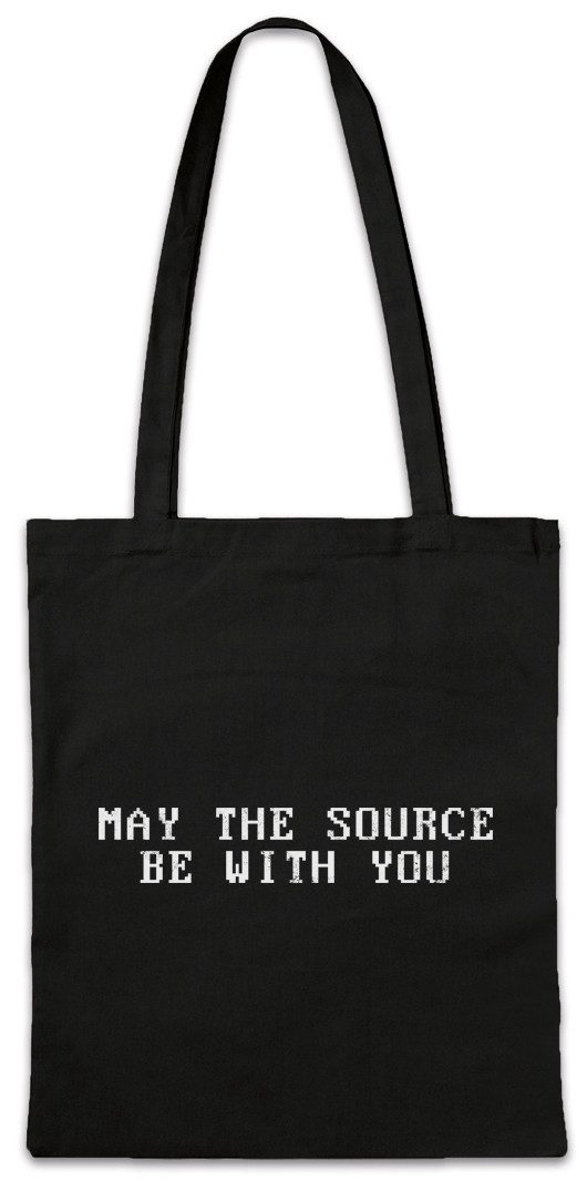 Beuteltasche May The Source Be With You Stofftasche Wlan Geek Nerd PC Informatiker