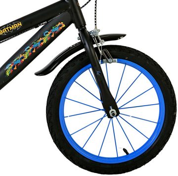Volare Kinderfahrrad Kinderfahrrad Batman Fahrrad für Jungen 16 Zoll Kinderrad in Schwarz