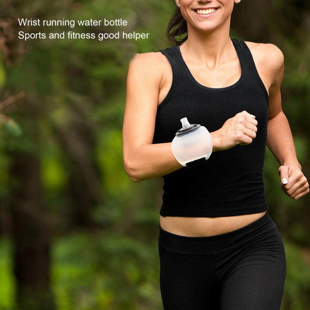 Sport-Handgelenkflasche, 200 Ml transparent Trinkflasche Verstellbarer Blusmart Tragbarer