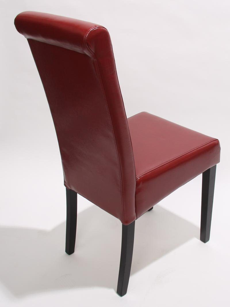 MCW Esszimmerstuhl Lecce II 2er-Set Rot Dunkle Beine günstig online kaufen