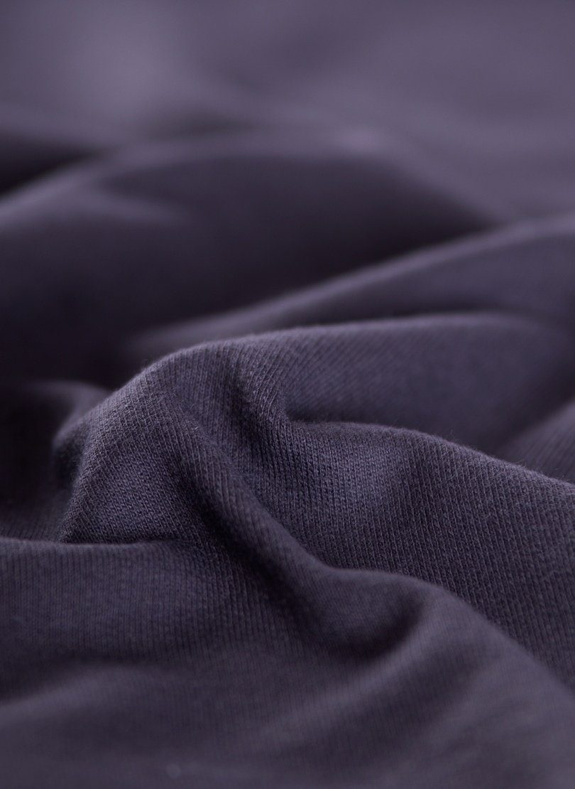 Sweatshirt modischem Sweatshirt Kragen TRIGEMA Trigema deep-purple mit