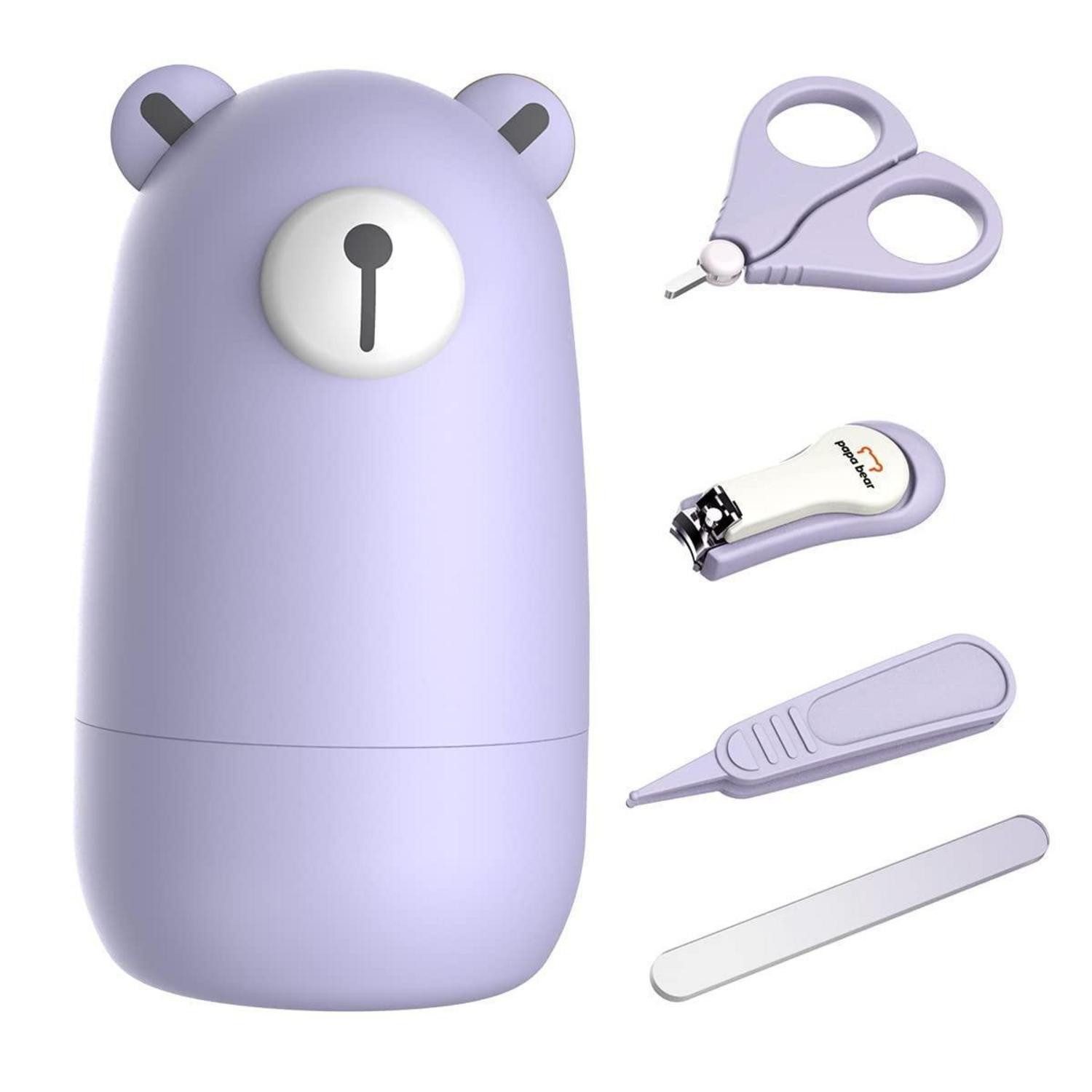LuxusKollektion Nagelknipser-Set Baby Nagelpflege Set Bär Lila