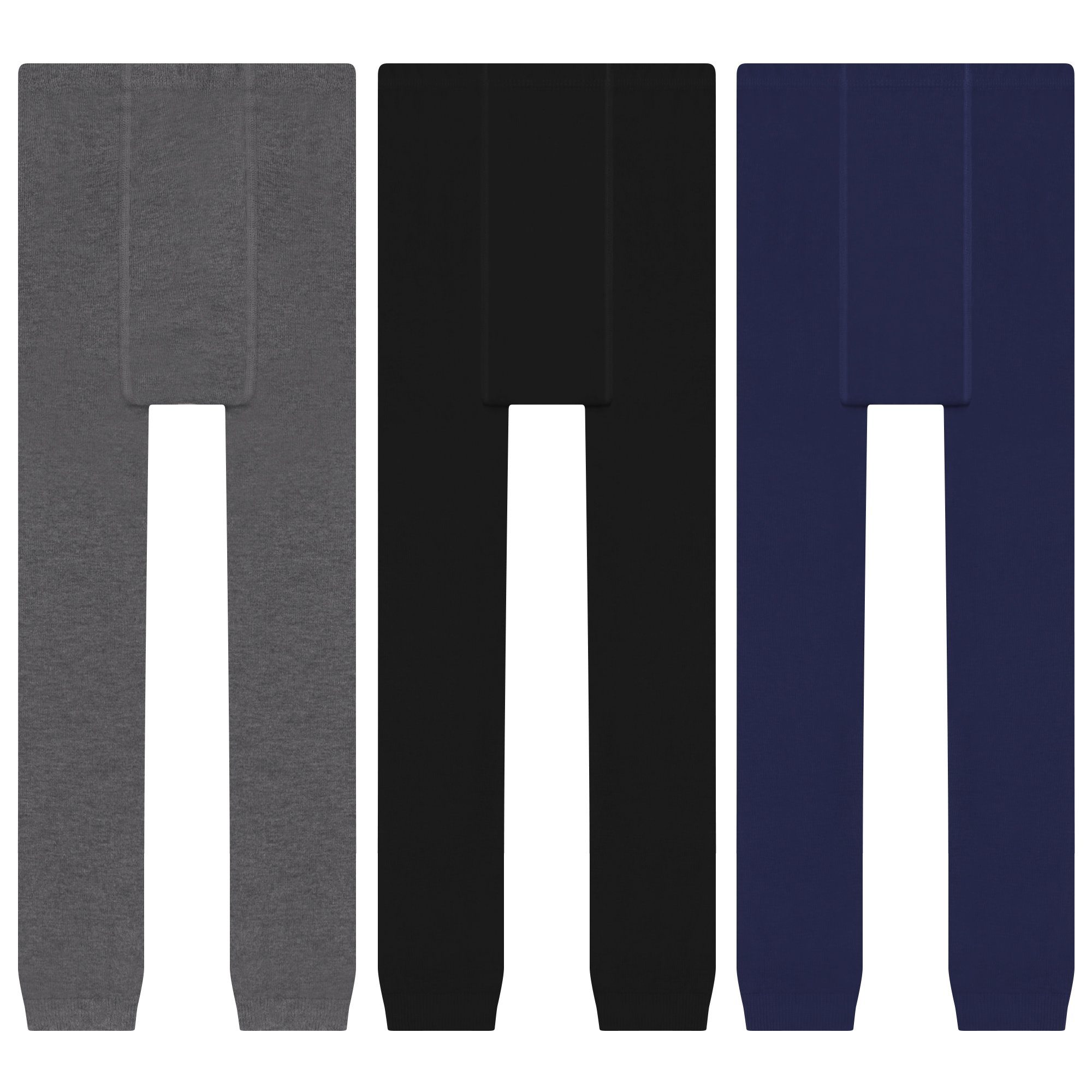 L&K-II Feinstrumpfleggings 2764 (3er-Pack) Jungen Leggings Knöchellang aus Baumwolle