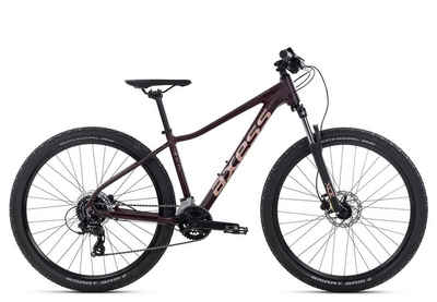 Axess Mountainbike DOREE, 16 Gang Shimano RD-TX800- 8 Schaltwerk, Kettenschaltung, MTB-Hardtail rot/orange