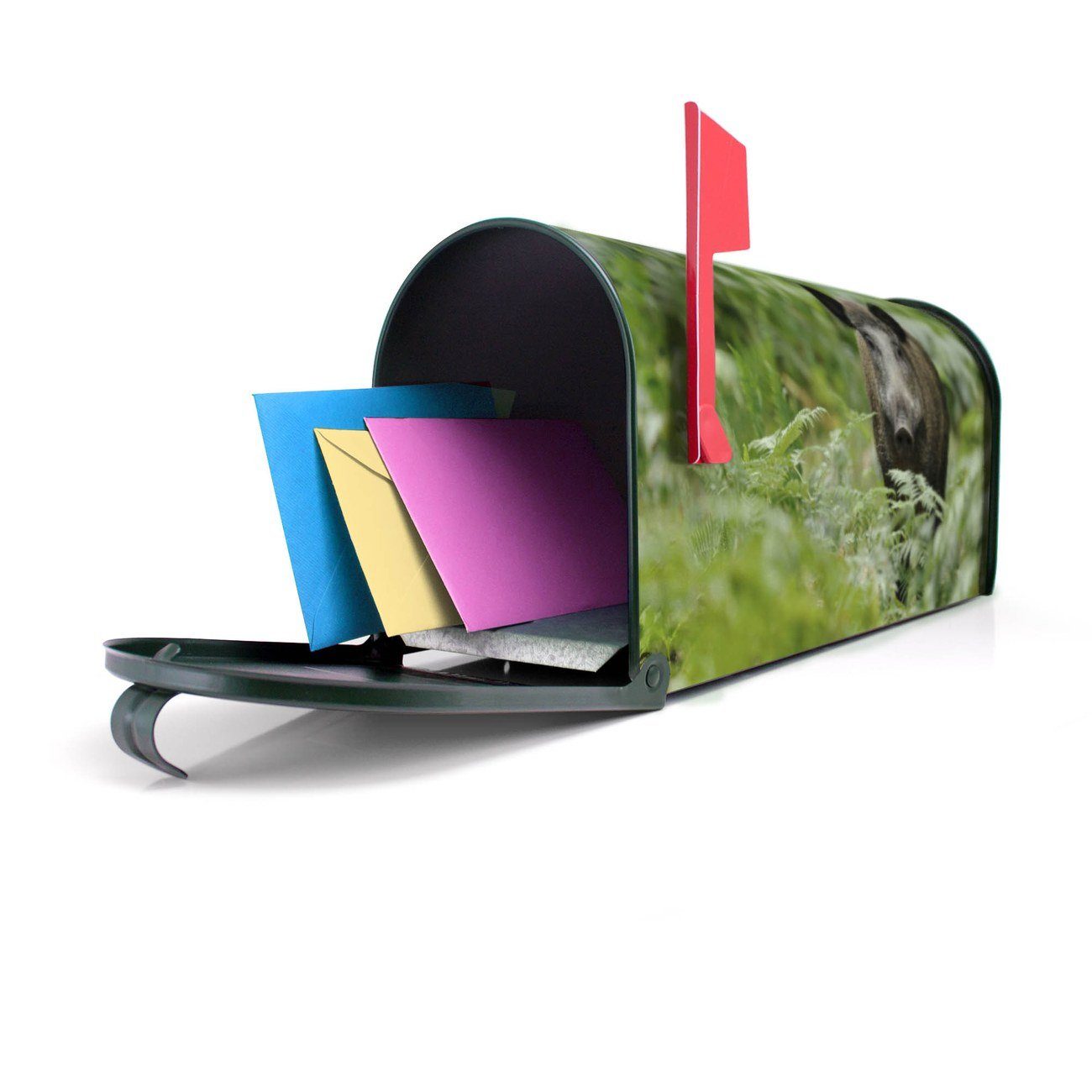 banjado Briefkasten, Wildschwein 22 Mailbox Mississippi x grün original aus cm USA), x Briefkasten 17 (Amerikanischer 51 Amerikanischer
