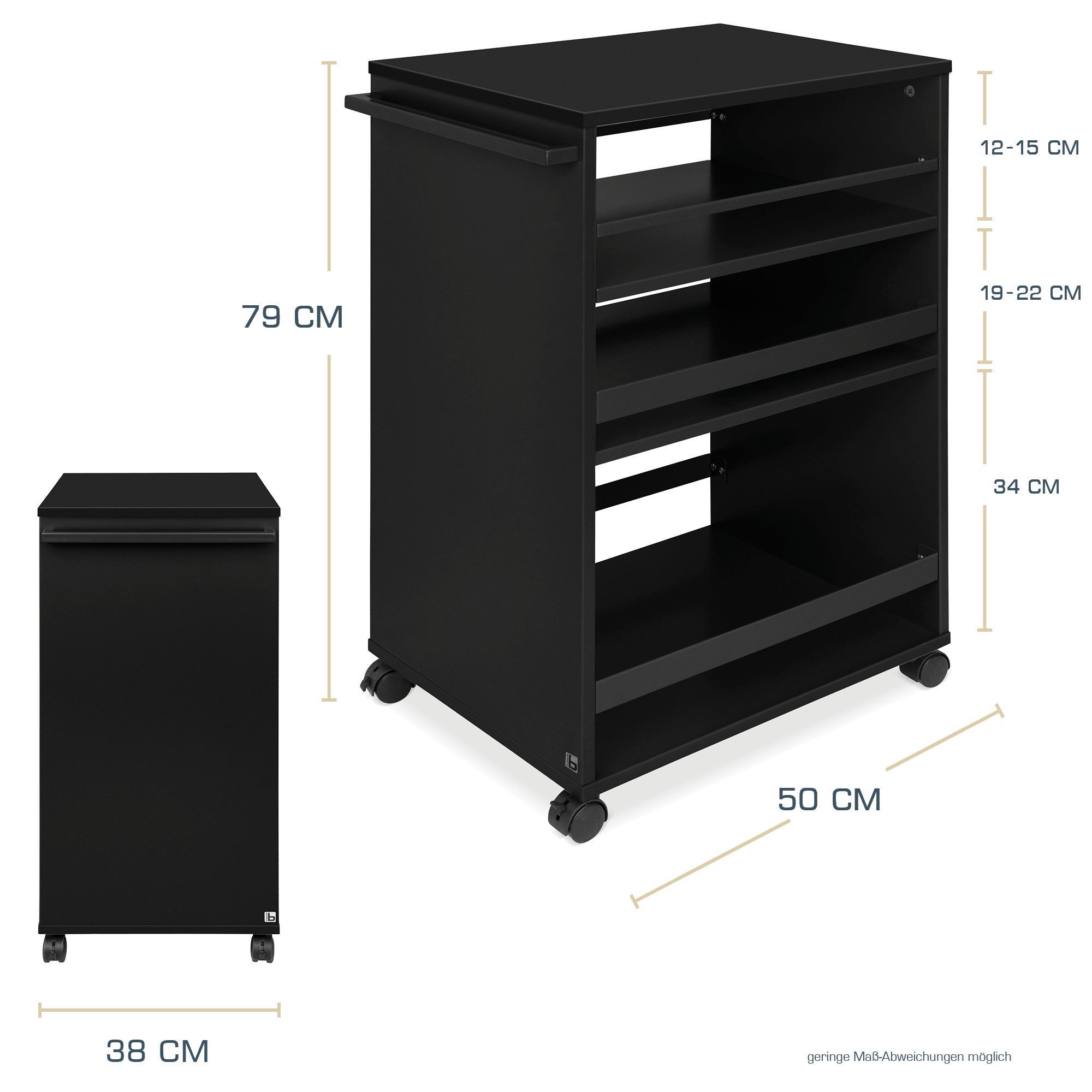 bomoe Regalwagen Bengt, Rollwagen 50x79x38 cm günstig online kaufen