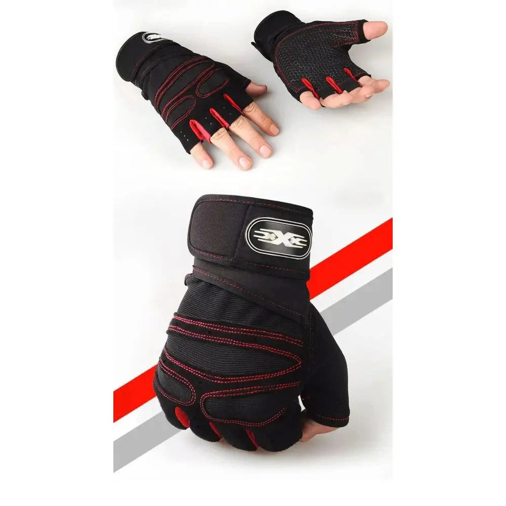 Sport-Knight® Trainingshandschuhe Sporthandschuhe mit Handgelenkschutz, Fitness, Radfahren, Workout – Bild 5 von 5