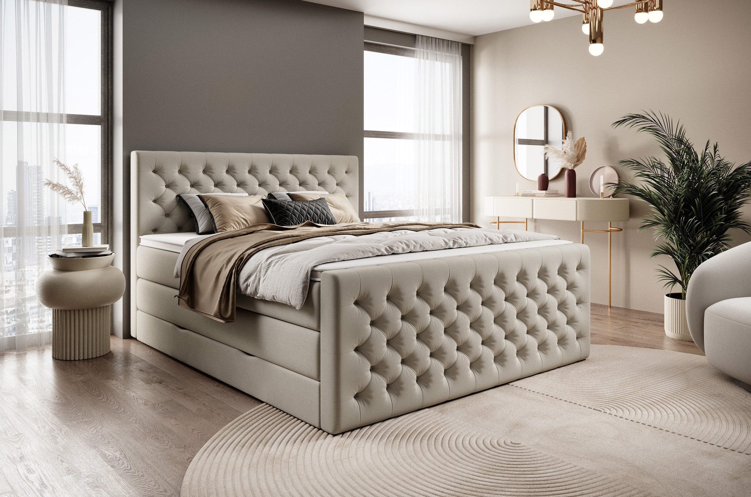 wonello Boxspringbett Victoria, mit Bettkasten, Matratzen günstig online kaufen
