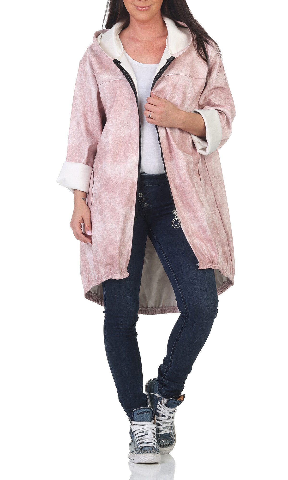 simaranda Regenjacke Damen Jacke 35346 38-42 Altrosa Unifarben günstig online kaufen