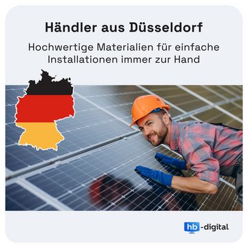 HB-DIGITAL Solarkabel Reines Kupfer 6mm² Schwarz 5m Solarkabel, Solarstecker, (500 cm), TÜV Rheinland zertifizierte PV Kabel