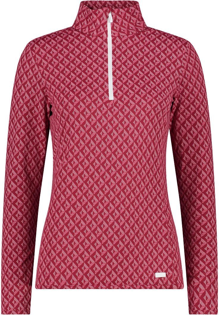 CMP Strickjacke CMP Damen Rolli WOMAN PRINTED SWEAT Fleecejacke mit Half-Zip