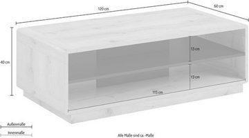 Helvetia Couchtisch Aston (1-St), 120x60cm Taurus Eiche schwarz